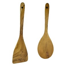 NAMUHANA 柚木廚具2件組, 1套, 單一顏色, 刮刀 + 鍋鏟