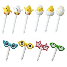 Cuteme 可愛小雞造型籤 6入 MP094 + 眼鏡造型籤 4入 MP082 套組 B014, 1套