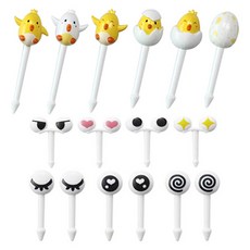 Cuteme 可愛小雞造型籤 6種 MP094 + 新款眼睛造型籤 10種 P325 套組 B012, 1套