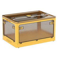 앙플러스 접이식 폴딩 캠핑박스 라지 51.5 x 36 x 30 cm, 옐로우, 1개, 1단