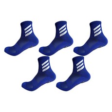 Lovroco 男性防滑籃球高爾夫球襪 5雙組, 藍色