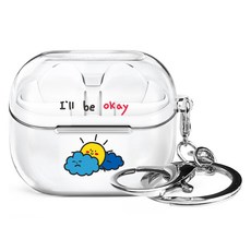 아이무이 삼성 갤럭시 버즈3 버즈3프로 공용 투명 키링 케이스, 웨더 우중충, 1개