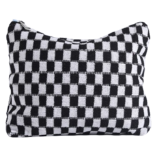 佩蒂漾格紋多功能大容量鉛筆盒, 1個, 黑色