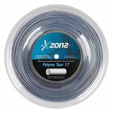 존스 POLYMO TOUR 17G 폴리원통형 테니스 스트링, 그레이, 1개