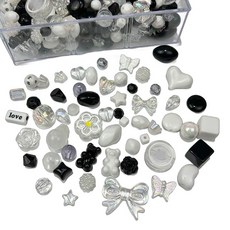 MaDaKkuMi 色彩繽紛大容量裝飾小卡材料 50g, 黑色, 1套