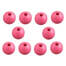 마다꾸미 우드비즈 DIY공예 나무구슬 20mm, 진핑크, 10개