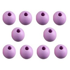 마다꾸미 우드비즈 DIY공예 나무구슬 20mm, 연퍼플, 10개