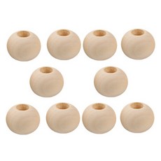 마다꾸미 비즈 DIY공예 나무구슬 12mm, 원목색, 10개