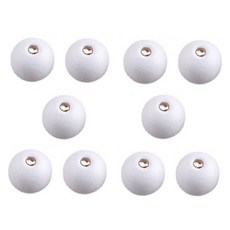 마다꾸미 우드비즈 DIY공예 나무구슬 12mm, 화이트, 10개