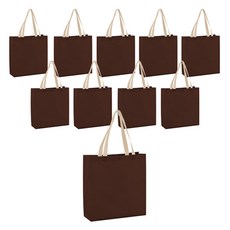 스타리움 다용도 심플 부직포 가방 소형, 브라운, 10개