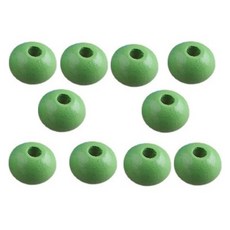 마다꾸미 우드비즈 DIY공예 나무구슬 12mm, 그린, 10개