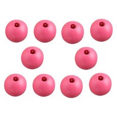 마다꾸미 우드비즈 DIY공예 나무구슬 12mm, 진핑크, 10개