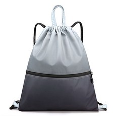 PDS Sports 漸層大容量前半口袋束口健身包, 1個, 灰色