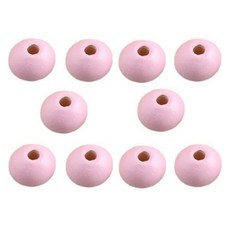 마다꾸미 우드비즈 DIY공예 나무구슬 12mm, 핑크, 10개