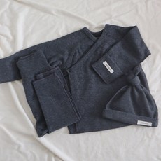 PEEKABOO 童款簡約嬰兒連身衣長褲帽子套裝