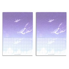 暖心 Better Than 直式稿紙便條紙 2入組, 企鵝飛翔, 70入, 1套