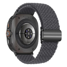 HAMATE Galaxy Watch 兼容磁吸扣編織錶環錶帶, 1個, 深灰色