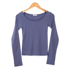 라라온 여성용 통기성 국내제작 순면 무지 라운드 긴팔 티셔츠 TSP1095