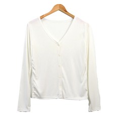 라라온 여성용 스판 베이직 브이넥 기본핏 가디건 TSP1114