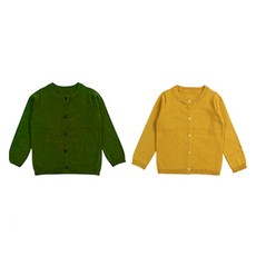 JOYMULTI 男童基本款棉質針織開襟衫 2件