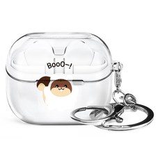 아이무이 다람 삼성 갤럭시 버즈3 버즈3프로 공용 투명 키링 케이스, 고스트다랑, 1개