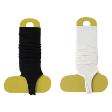 Onup 環形腳套保暖腿套 2種*2入組, 黑，白, 1組