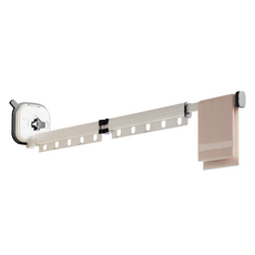 Livemore 壁掛式免鑽孔吸盤折疊三層晾衣架, 白色