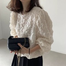 ATTERLIC 大尺碼泡泡褶皺氣球罩衫 14544