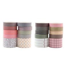 indi.k Sweet Dream 晨光 + Happy Time 紙膠帶套組, 混合色, 1套