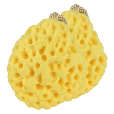 Ssunnyuz Sun Daily 蓬鬆柔軟蜂巢海綿沐浴巾, 1入, 黃色, 2個