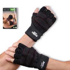 징바 배곧스포츠 통기성 미끄럼방지 실리콘 역도 크로스핏 헬스 장갑 양손착용, 블랙, 1세트