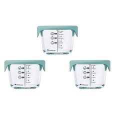 LocknLock 樂扣樂扣 Little luv幼兒用混色蓋容器 圓形, 3個, 天藍色, 260ml