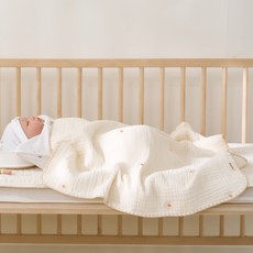 lolbaby 孩童皺紗雪紡6層紗布毯, 雛菊