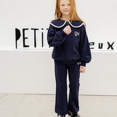 Petitemieux 女童 Amber領棉質上下套裝 HMRBE05