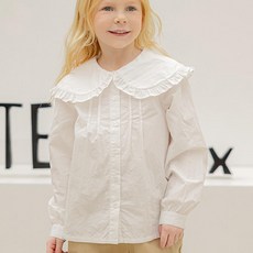 Petitemieux 女童款圓領大翻領襯衫 HMRCT12