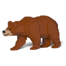 JEKCA 棕熊野生動物積木, 1個, 混合色