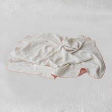 lolbaby 孩童皺紗雪紡6層紗布毯, 櫻桃粉色