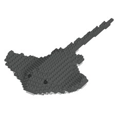 JEKCA 魟魚海洋動物積木, 1個, 混合顏色