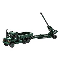 WANGE 萬格 軍事 M198 榴彈砲 L牌相容積木 4510wg, 1個, 混合色