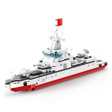 WANGE 萬格 軍事風 055型驅逐艦 L牌相容積木 3522wg, 1個, 混合色