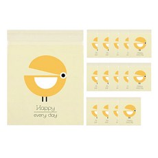 withWIN 간편 부착식 차량용 쓰레기봉투 옐로우, 15개