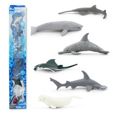 白鯨與海洋朋友們公仔6件組, 1套