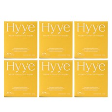 Hyye 棉質蝶翼衛生棉, 14片, 6包, 中型(250mm)