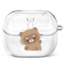 아이무이 너굴 투명 키링 이어폰 케이스, 찌부베베, 1개, 갤럭시 버즈3 / 버즈3프로
