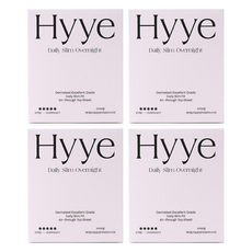 Hyye 日常超薄潔翼型衛生棉, 夜用型(350mm), 12片, 4包