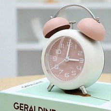 피어니스트 저소음 인테리어 탁상시계, 핑크