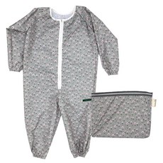 BEBE CHOUETTE 兒童用防水連身全身美術罩衫 + 收納袋組合