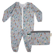 베베슈에뜨 아동용 방수 올인원 전신 미술가운 + 파우치 세트