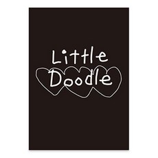 Monolike B6 Little Doodle 6個月萬年型日記, 1個, 05 Love more black