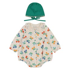 ETTOI 女童 Phoebe 棉質連身衣和帽子套裝 + 購物袋